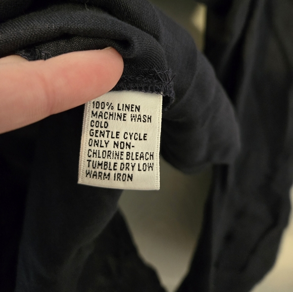 Talbots Linen Navy Blue Button-Down Tunic, Size 24W - Picture 8 of 8